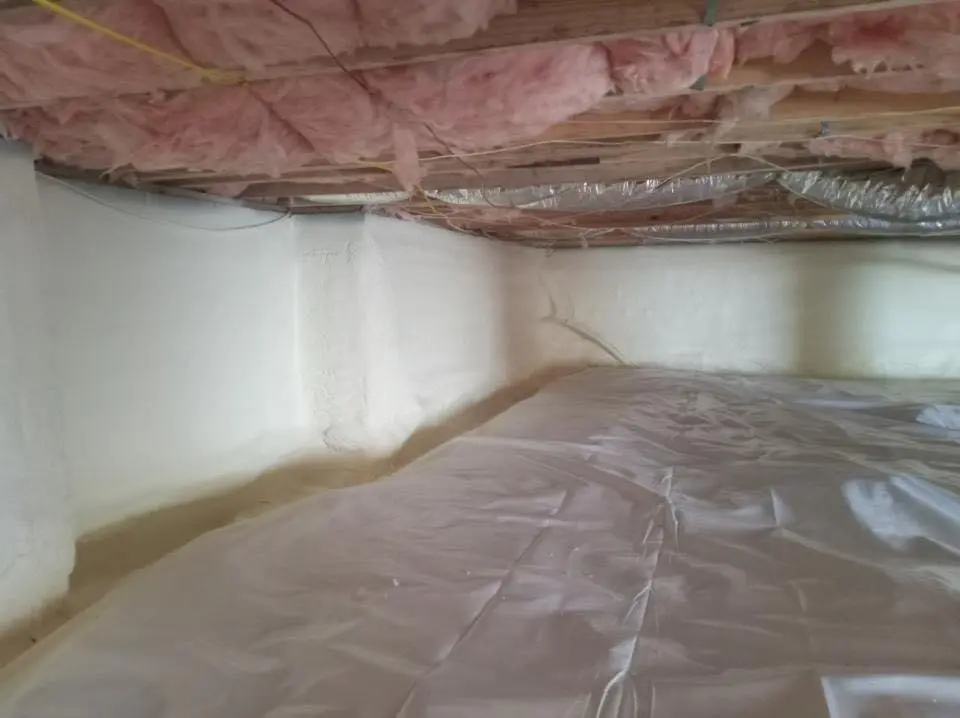 Crawl space encapsulation with closed-cell spray foam for Attic Insulation in Manheim